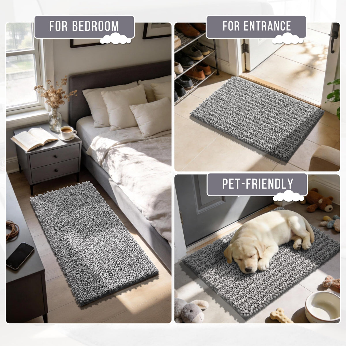 Yimobra multi-scene rug covers bathrooms from sinks to showers.