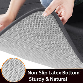 Yimobra non-slip bath mat with diamond-tread backing for secure footing
