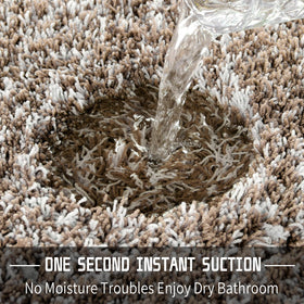 Yimobra plush microfiber softness underfoot on bathroom rug.