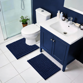 Yimobra rapid-absorption chenille bath rug dries floors quickly after showers
