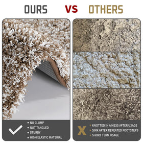 Yimobra rug bottom with hex-suction grip for safety.