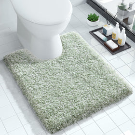 Yimobra toilet rug with U-shaped contour, washable for easy care.