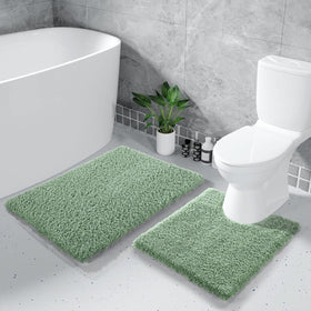 Yimobra U Shaped Toilet Bath Rug machine washable for easy care.