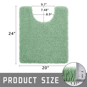 Yimobra U Shaped Toilet Bath Rug quick-dry design keeps it ready after showers.