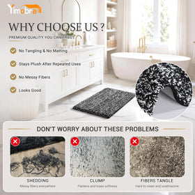 Yimobra ultra-absorbent bath mat soaks up moisture quickly to keep floors dry