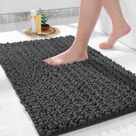Yimobra ultra plush chenille bath mat offers cloud-like softness underfoot.
