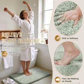 Yimobra ultra-soft bath mat with plush surface for after-shower comfort.