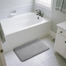 Yimobra versatile bath mat beside double vanity for multiple spaces