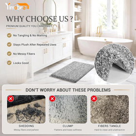 Yimobra dense-pile rug quickly absorbs water for a drier floor.