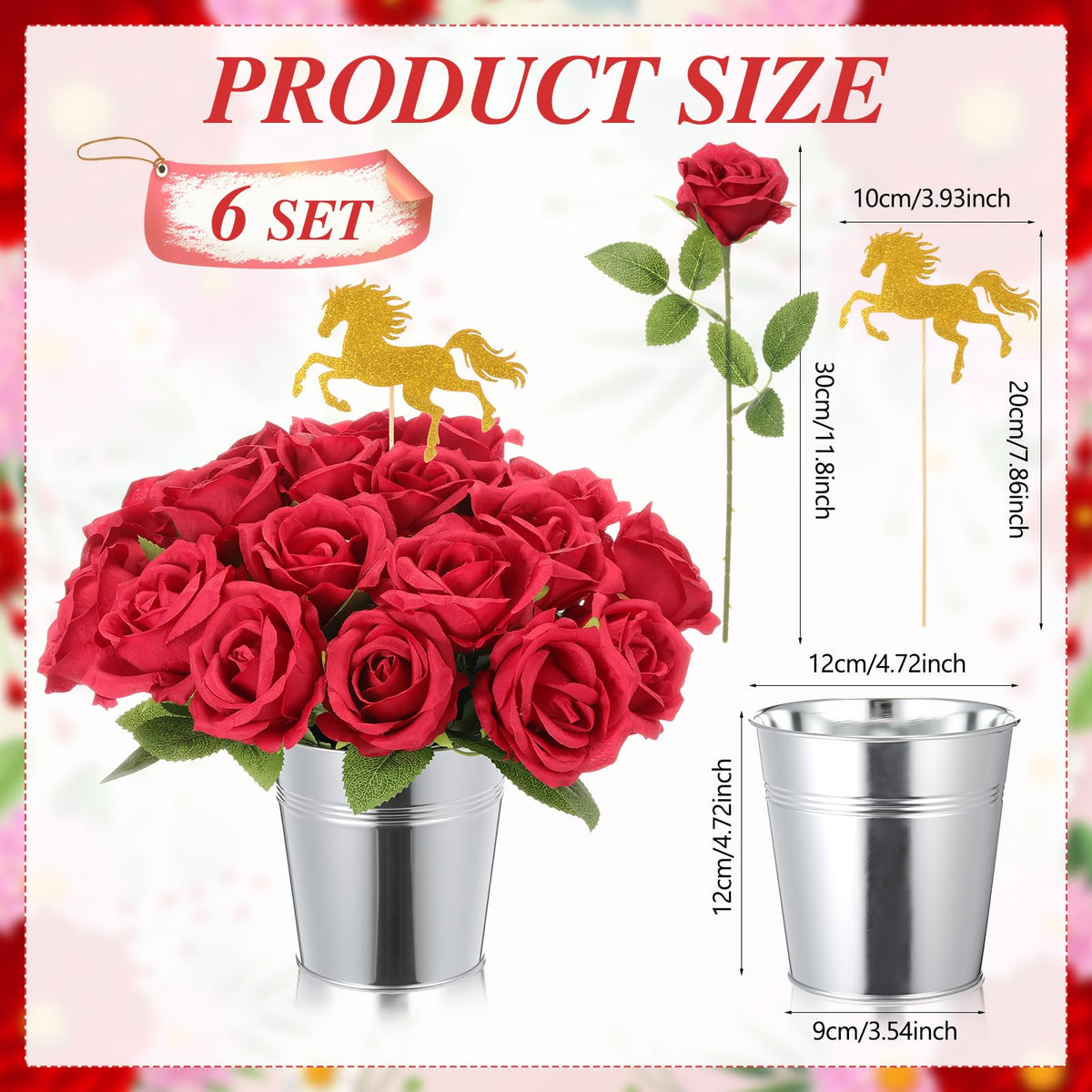 Yinder red artificial roses bring lasting color to Derby Day tables