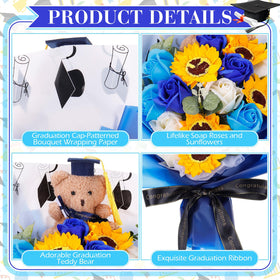 Yinder mini plush graduation bear with cap as cute keepsake