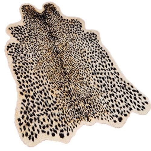 yingda1992 leopard area rug front view adds bold style and texture to your space.
