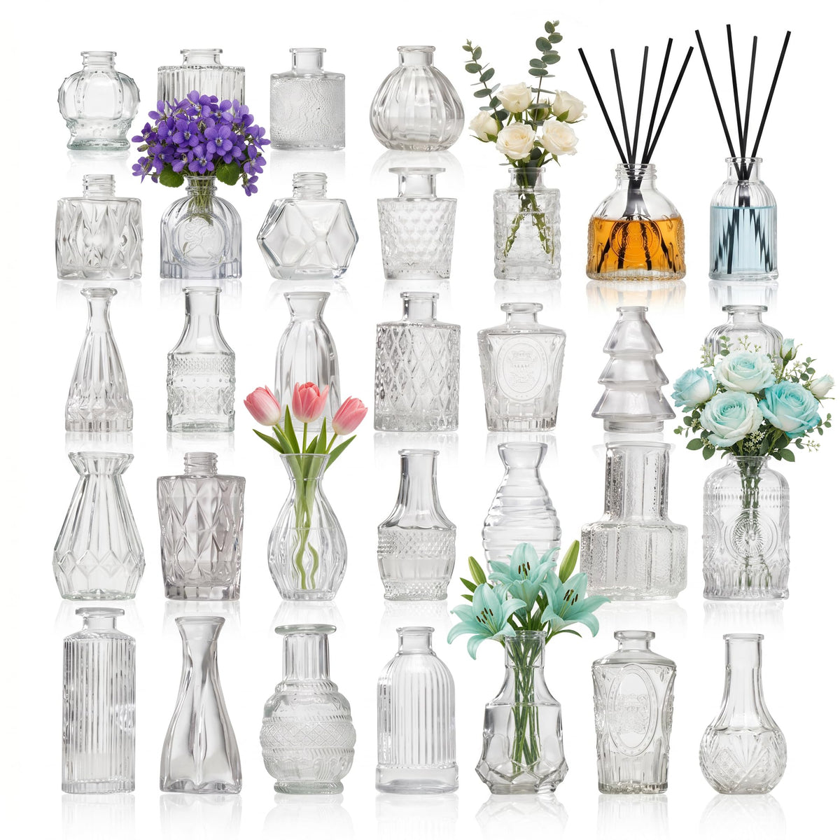 YINGERHUAN bud vase embossed round for elegant wedding centerpieces.