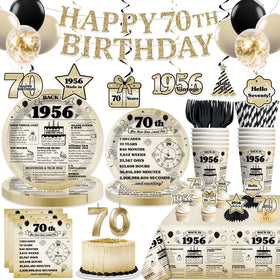 Yingoto 70th birthday banner decor for a festive photo backdrop