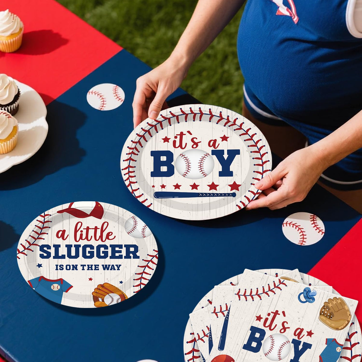 Yingoto baseball cupcake toppers unify dessert styling with the theme