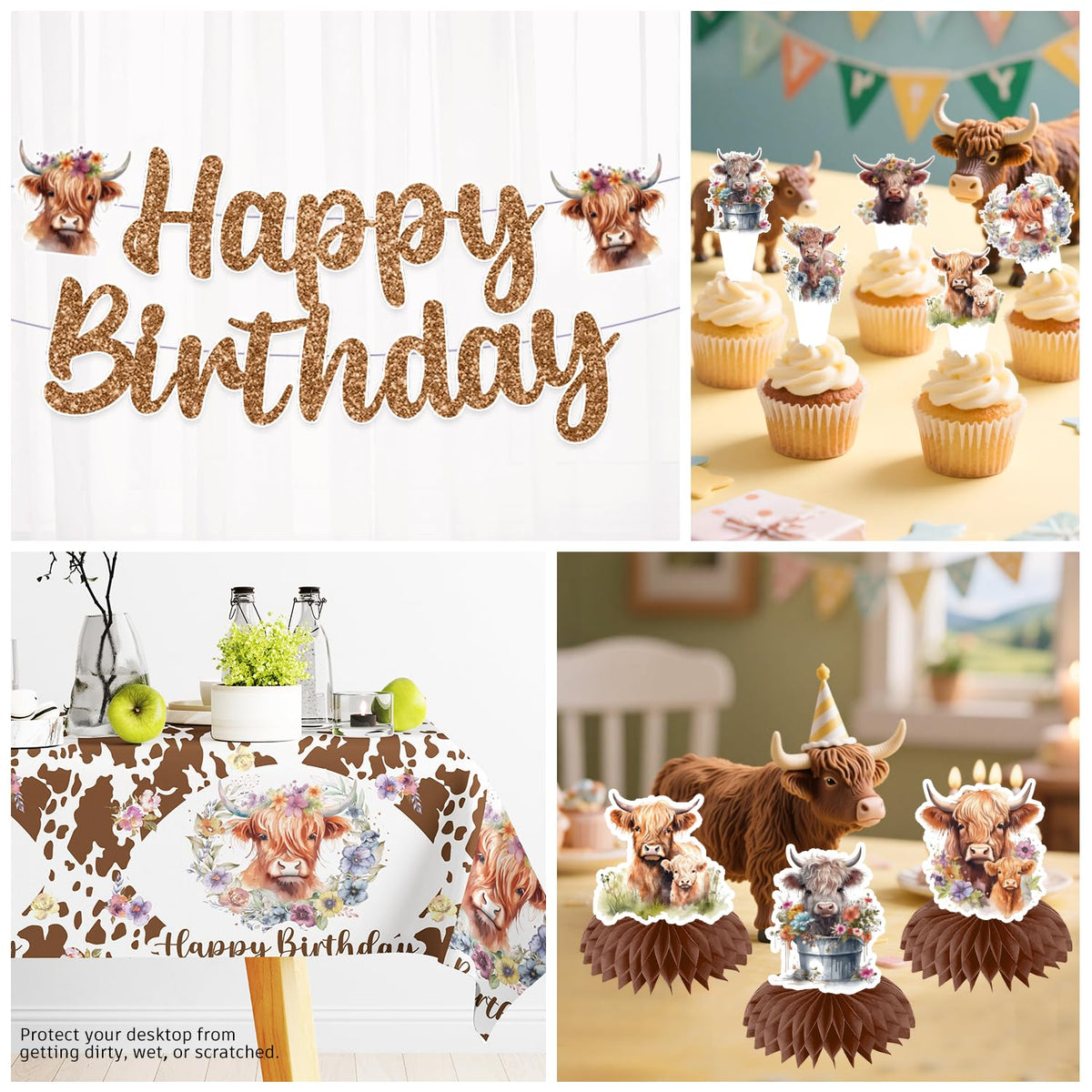 Yingoto brown cow centerpieces serve as eye catching table accents