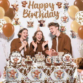 Yingoto brown cow cupcake toppers decorate treats with whimsy