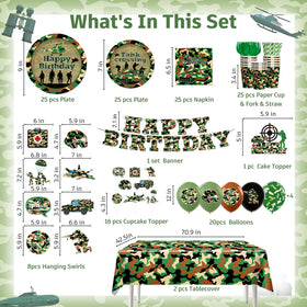 Yingoto camo hanging swirl decor adding festive camouflage flair