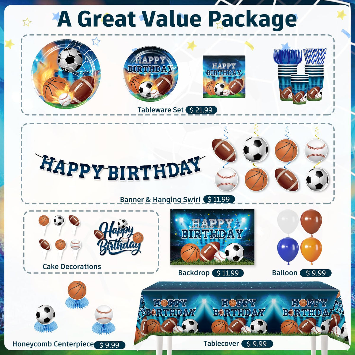 Yingoto foil balloons add festive shine for a game day feel