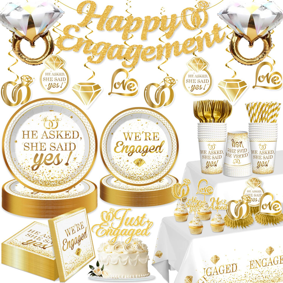 Yingoto happy engagement banner enhances photos and creates festive mood
