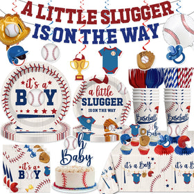 Yingoto Little Slugger banner enhances baby shower theme and photo moments
