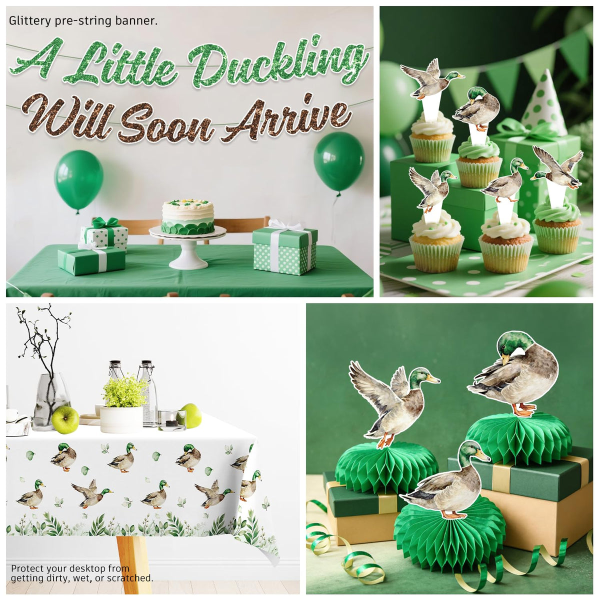 Yingoto mallard duck balloons create festive focal points for guest tables.