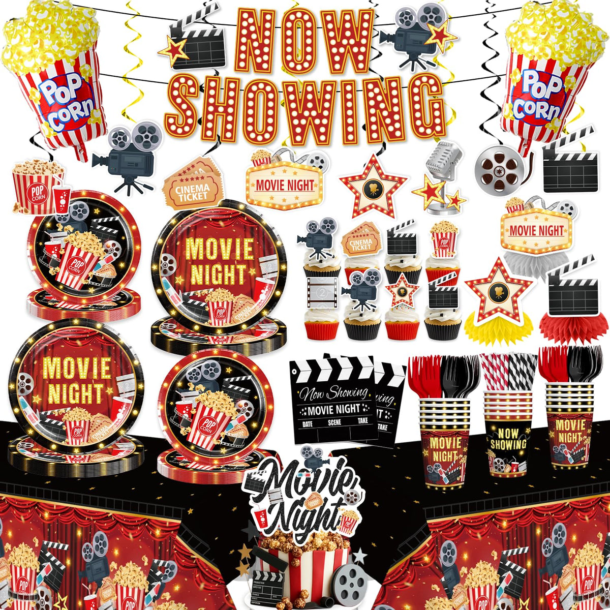 Yingoto movie night banner adds theme and photo moments
