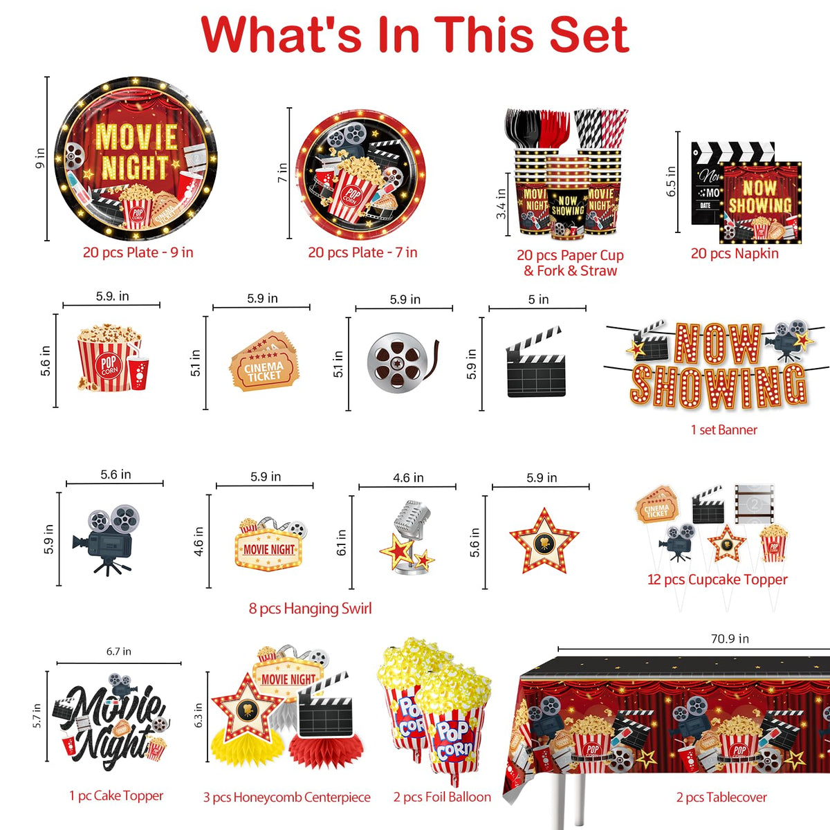 Yingoto movie night cake topper adds themed charm to desserts