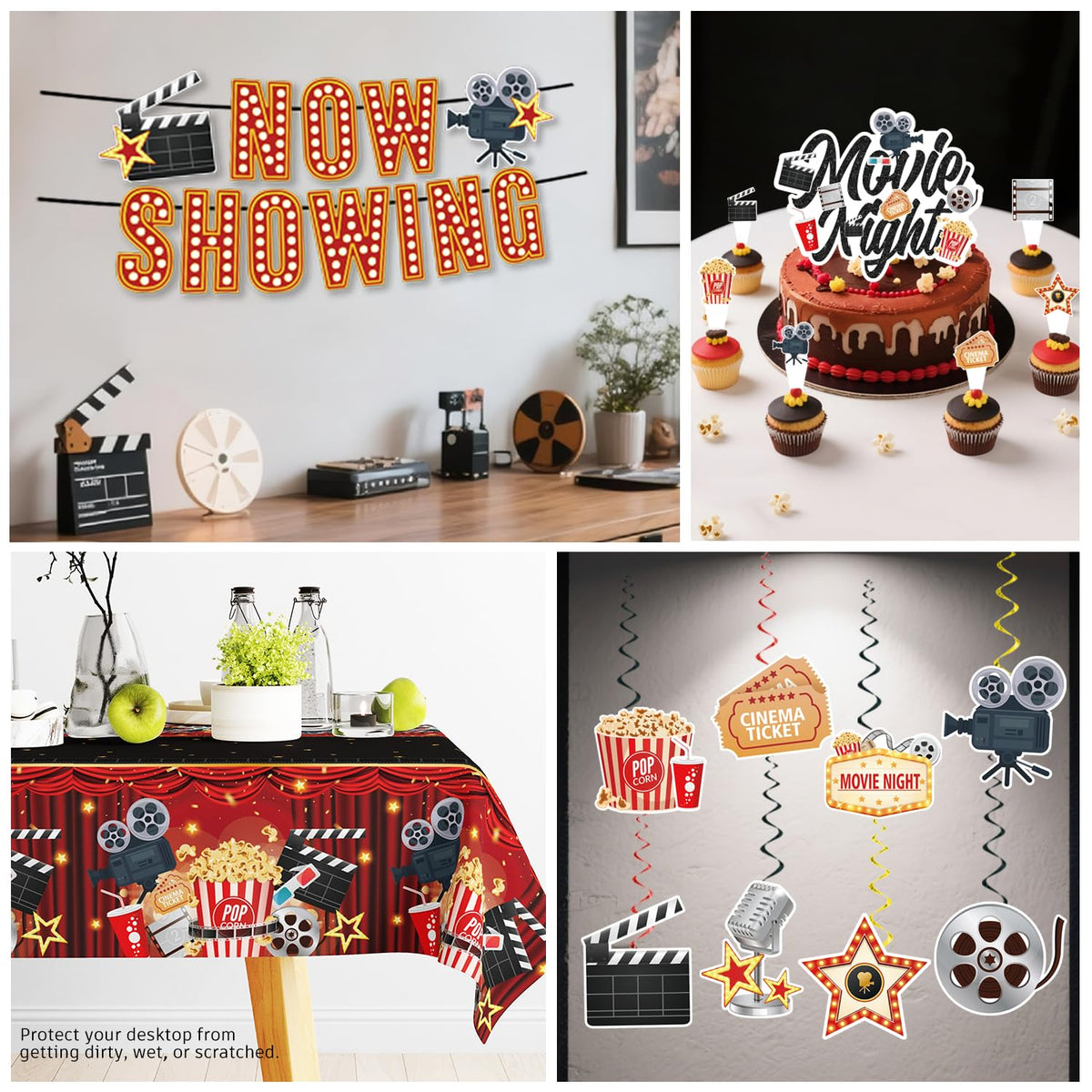 Yingoto movie night hanging swirls create festive motion for gatherings