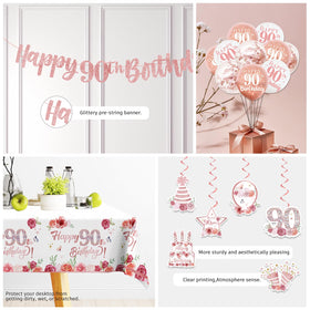Yingoto rose gold balloons complete a stylish party backdrop
