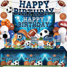 Yingoto sports banner backdrop for a vibrant 25-guest party