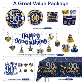 Yingoto 90th birthday tableware set for 25 guests