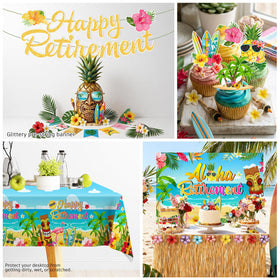 Yingoto tropical retirement cups and napkins, convenient disposable tableware for quick cleanup.
