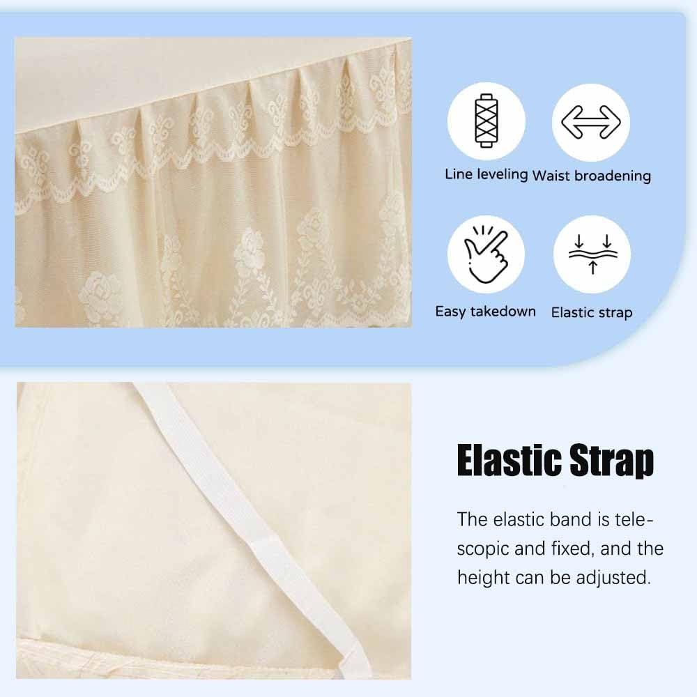 YingXue hypoallergenic, machine washable bed skirt for simple care.