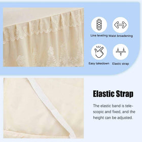 YingXue hypoallergenic, machine washable bed skirt for simple care.