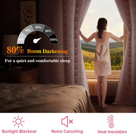 Yinhua pink curtains grommets on top enable smooth sliding