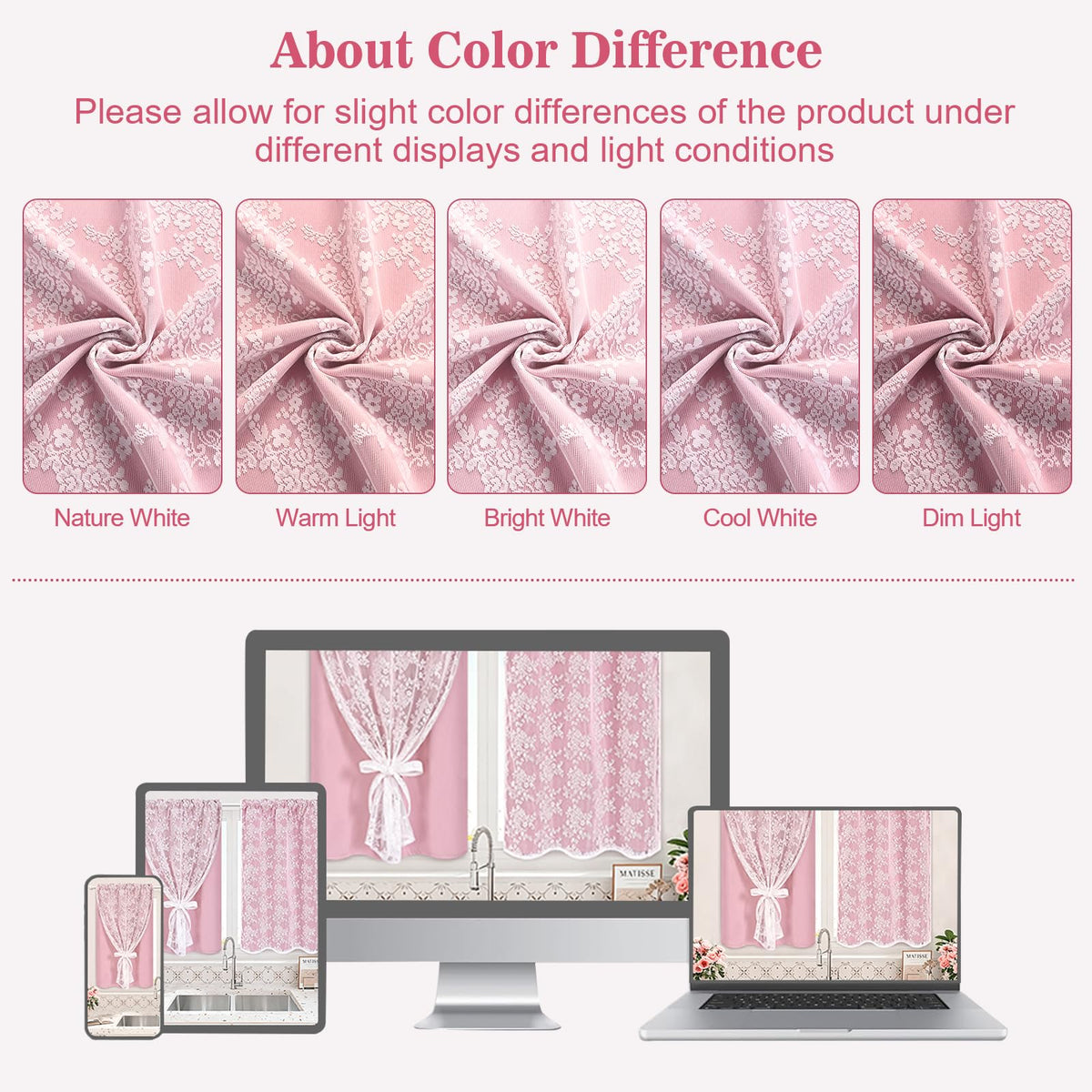 Yinhua pink curtains ideal for nursery and girls rooms