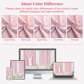 Yinhua pink curtains ideal for nursery and girls rooms