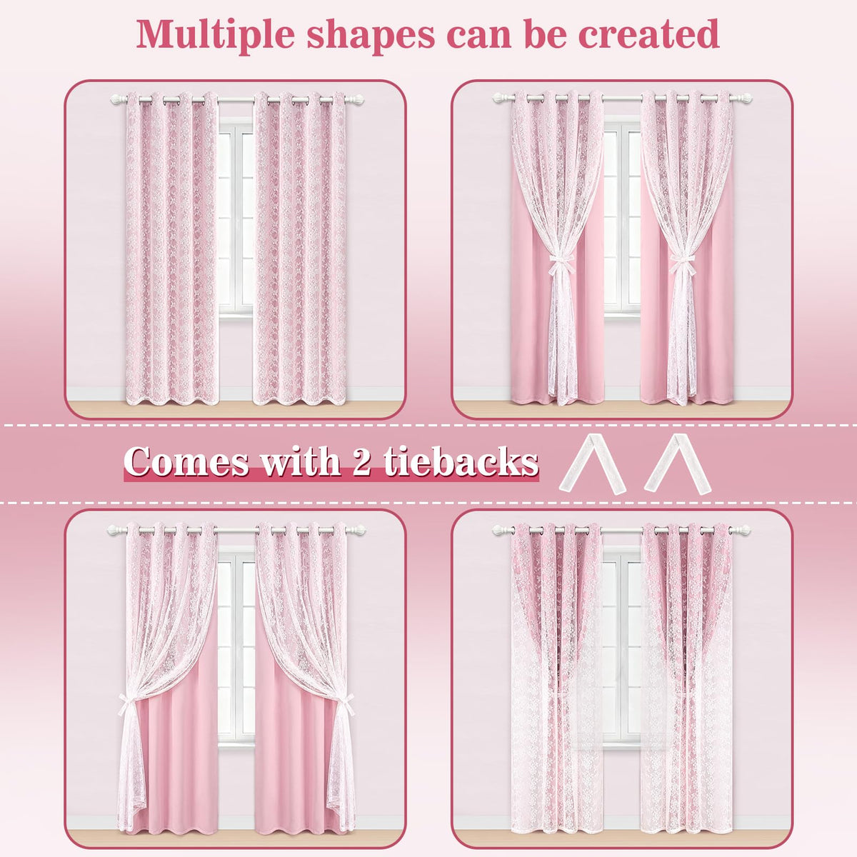 Yinhua pink curtains thermal insulation helps regulate temperature