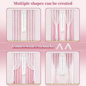 Yinhua pink curtains thermal insulation helps regulate temperature