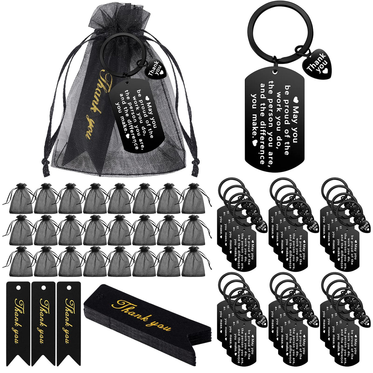 Yinkin stainless steel employee appreciation keychain close-up for gifting
