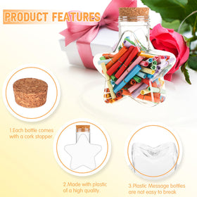 Yinkin DIY craft bottles with lids, great for home decor and keepsakes.