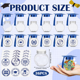 Sticker sheets with graduation designs ready to personalize jars.
