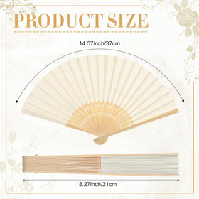 Yinkin cream wedding fan used as a decorative photo prop