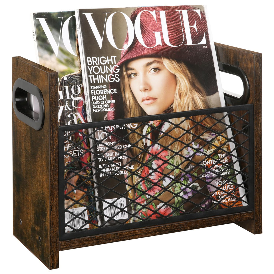 YINMIT magazine holder on desktop keeps magazines within easy reach