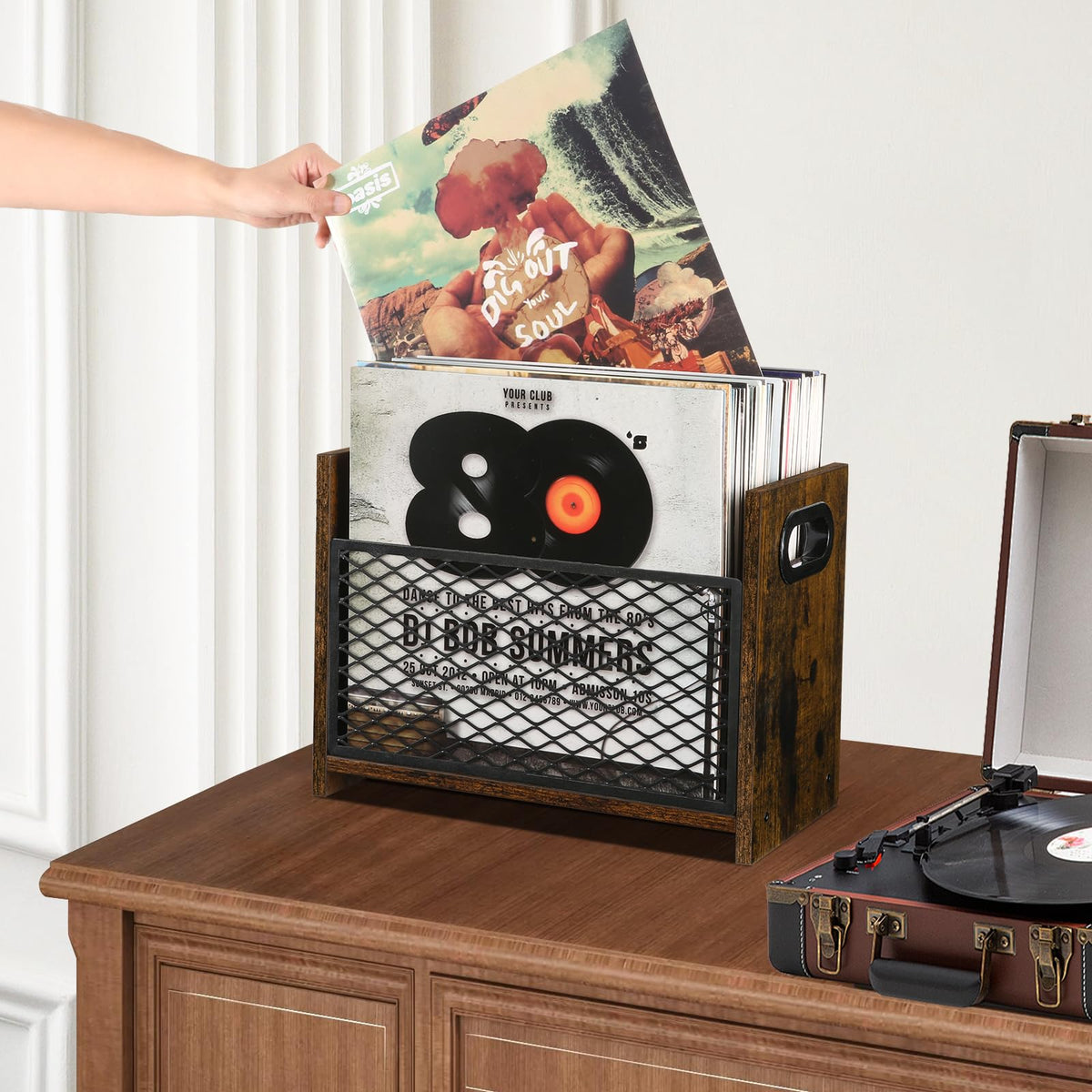 YINMIT space-saving storage keeps magazines, books, and tablets organized