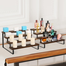 YINMIT candle and perfume display on a dresser with organized layout