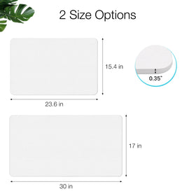 Yinoos anti-slip diatomite mat with curved corners for safer stepping.