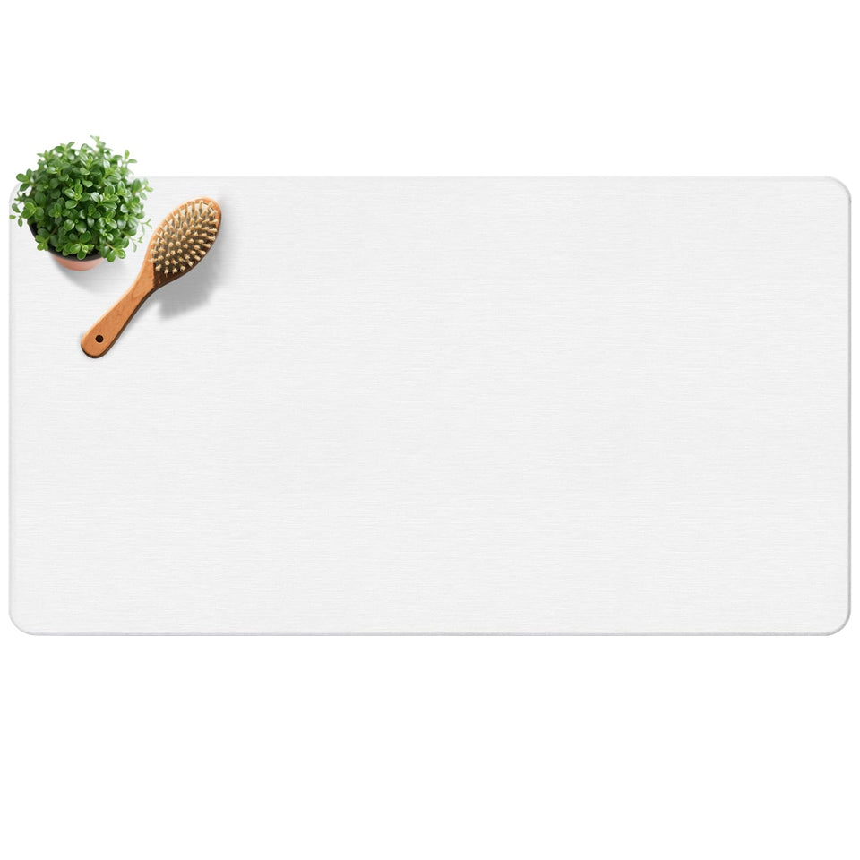 Yinoos diatomite stone bath mat white, quick-drying surface for a cleaner bathroom.