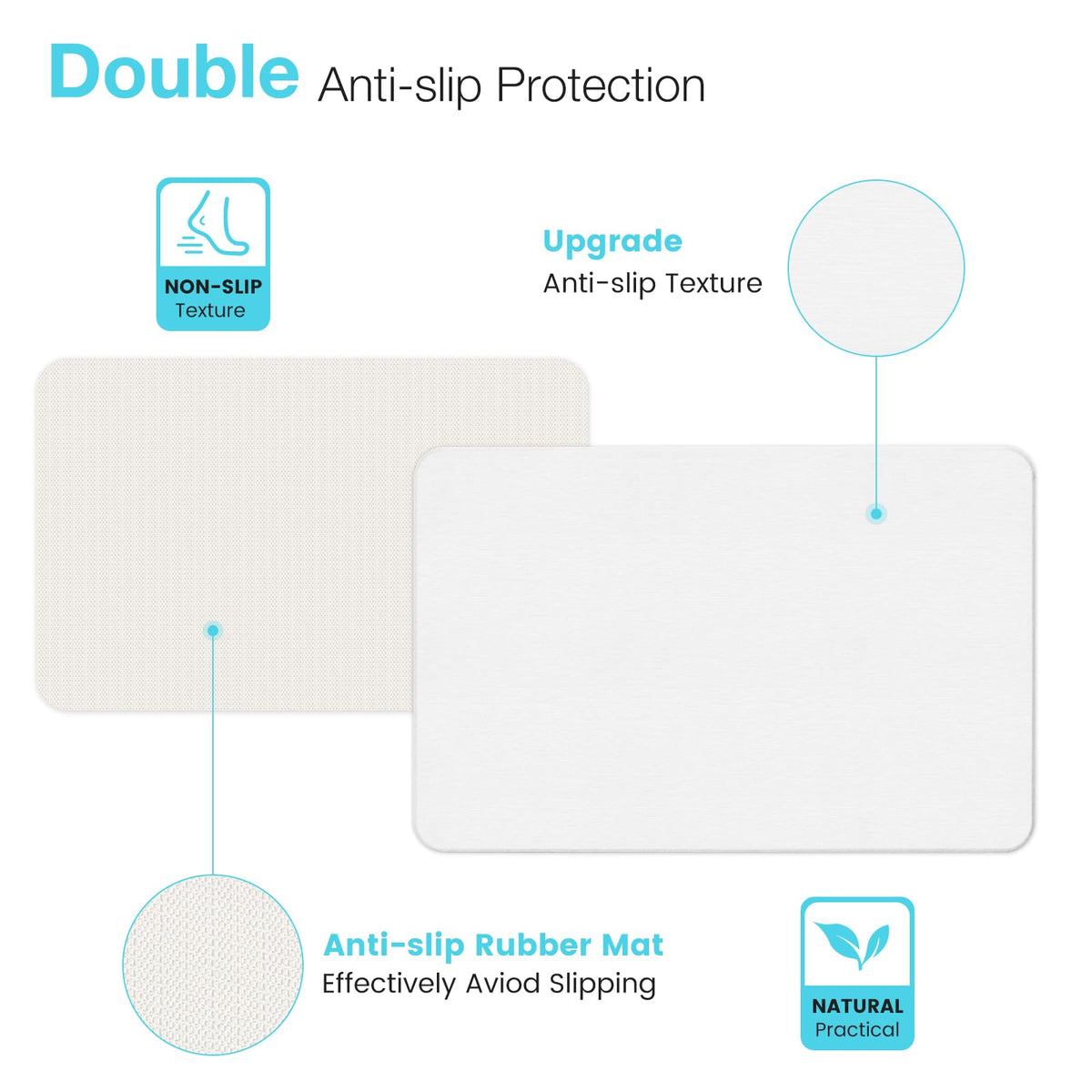 Yinoos diatomite mat absorbs water up to 60 percent for rapid drying.